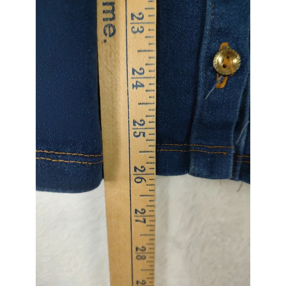 Girls‎ Blue Denim Sleeveless Unicorn Embroidered Belted Button Front Dress